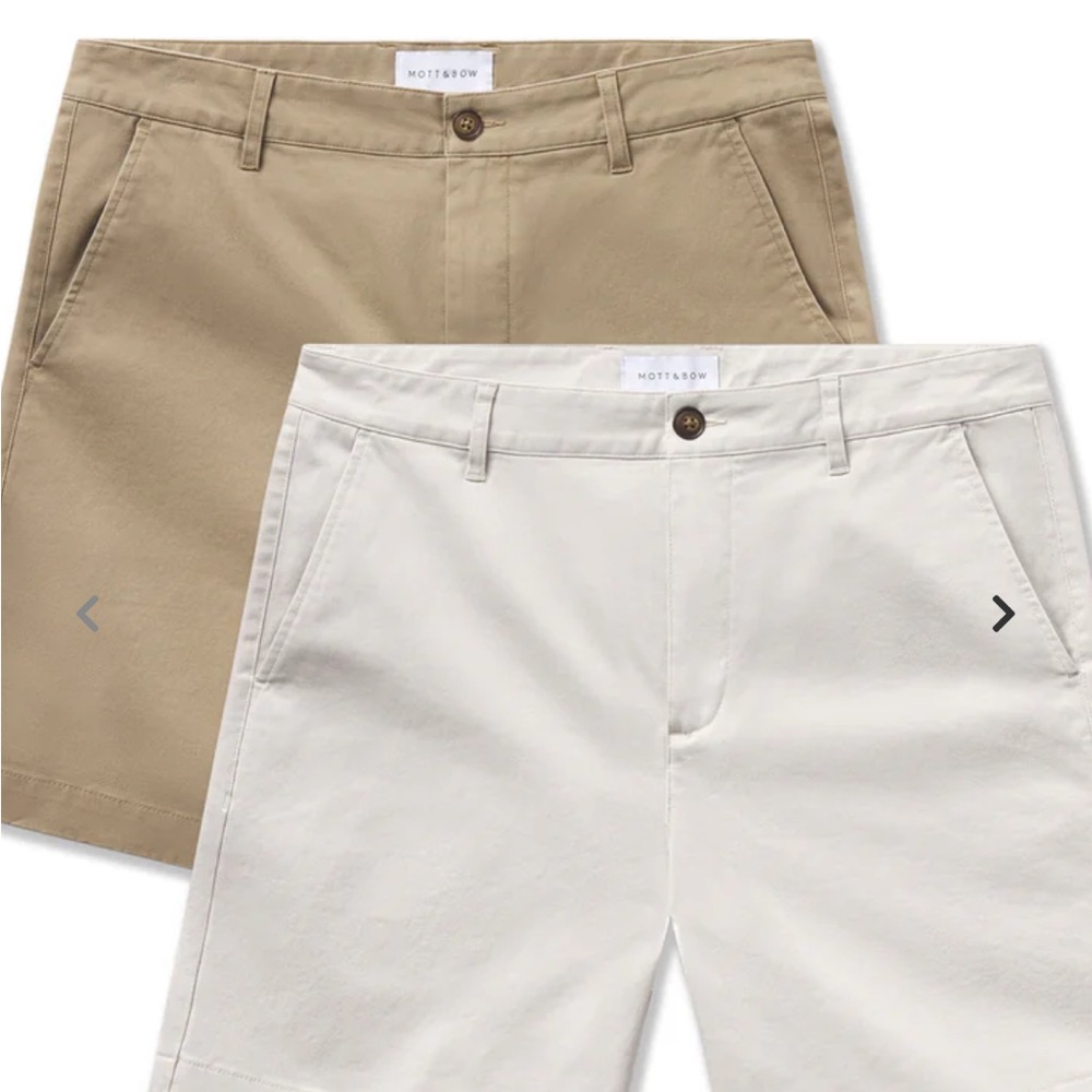 Mott & Bow Men's Stretch Chino Shorts (2-pack)